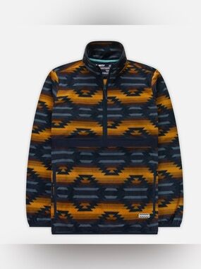 Jetty Brant Fleece Quarter Zip Men's Pullover M Medium Aztec